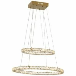 Possini Euro Glenna 23 1/4" Wide Gold 2-Ring Oval LED Pendant Light -Lighting Sales Shop possini euro glenna 23 and one quarter inch wide gold 2 ring oval led pendant light 496n1views3