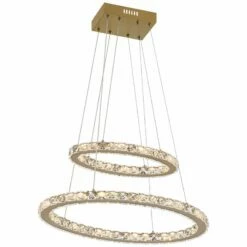 Possini Euro Glenna 23 1/4" Wide Gold 2-Ring Oval LED Pendant Light -Lighting Sales Shop possini euro glenna 23 and one quarter inch wide gold 2 ring oval led pendant light 496n1views4