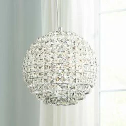 Possini Euro Gorgo 12" Wide Chrome And Crystal Modern Mini Pendant