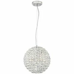 Possini Euro Gorgo 12" Wide Chrome And Crystal Modern Mini Pendant -Lighting Sales Shop possini euro gorgo 12 inch wide chrome and crystal modern mini pendant 15c00views1