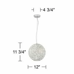 Possini Euro Gorgo 12" Wide Chrome And Crystal Modern Mini Pendant -Lighting Sales Shop possini euro gorgo 12 inch wide chrome and crystal modern mini pendant 15c00views4