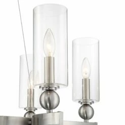 Possini Euro Hobbes 24 1/4" Wide Satin Nickel 6-Light Ring Chandelier -Lighting Sales Shop possini euro hobbes 24 and one quarter inch wide satin nickel 6 light ring chandelier 91x48views1