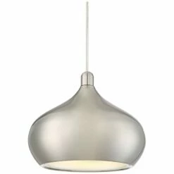 Possini Euro Holland 7 1/2" Wide Satin Nickel Modern LED Mini Pendant -Lighting Sales Shop possini euro holland 7 and one half inch wide satin nickel modern led mini pendant 9j289views1