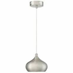Possini Euro Holland 7 1/2" Wide Satin Nickel Modern LED Mini Pendant -Lighting Sales Shop possini euro holland 7 and one half inch wide satin nickel modern led mini pendant 9j289views3