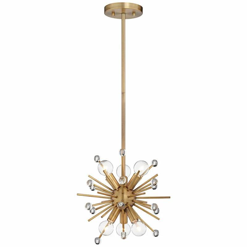 Possini Euro Janae 12" Wide Gold Modern Sputnik 6-Light Mini Pendant 7 Possini Euro Janae 12" Wide Gold Modern Sputnik 6-Light Mini Pendant - Image 5