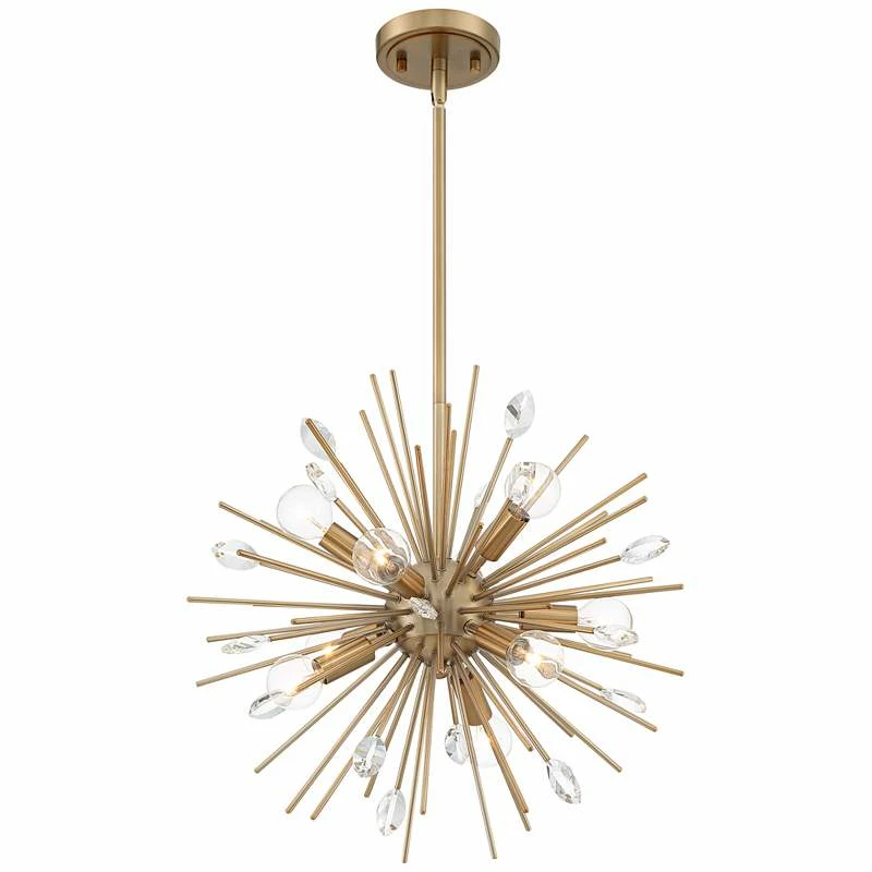 Possini Euro Janae 18" Wide Antique Gold Sputnik Pendant Light 8 Possini Euro Janae 18" Wide Antique Gold Sputnik Pendant Light - Image 6