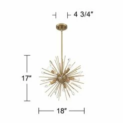 Possini Euro Janae 18" Wide Antique Gold Sputnik Pendant Light 15 Possini Euro Janae 18" Wide Antique Gold Sputnik Pendant Light -Lighting Sales Shop possini euro janae 18 inch wide antique gold sputnik pendant light 46f80views5