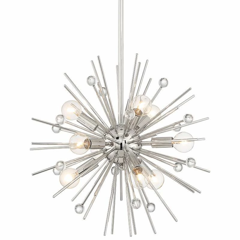 Possini Euro Janae 18" Wide Polished Nickel Pendant Light 4 Possini Euro Janae 18" Wide Polished Nickel Pendant Light - Image 2