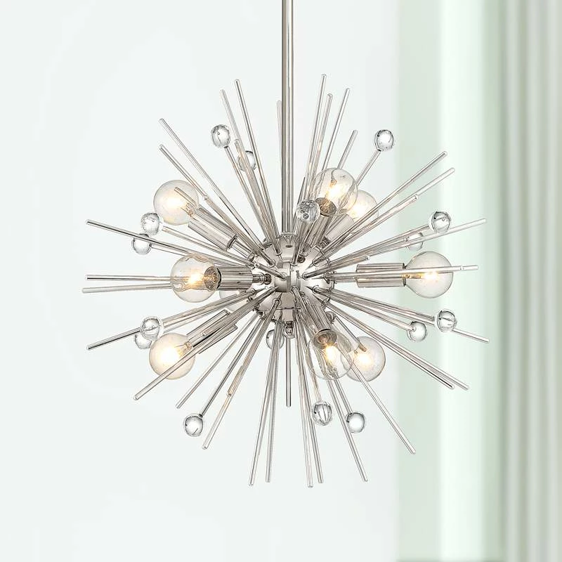 Possini Euro Janae 18" Wide Polished Nickel Pendant Light 3 Possini Euro Janae 18" Wide Polished Nickel Pendant Light