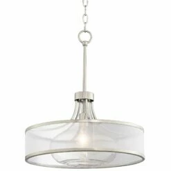 Lighting Sales Shop -Lighting Sales Shop possini euro layne 19 and one quarter inch wide brushed nickel pendant light 40t55