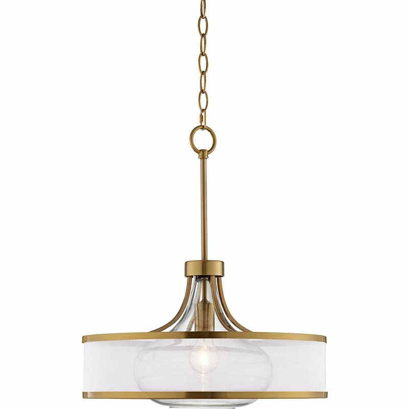 Possini Euro Layne 19" Wide Warm Antique Gold Pendant Light 8 Possini Euro Layne 19" Wide Warm Antique Gold Pendant Light - Image 6