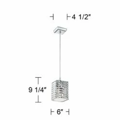 Possini Euro Lenke Chrome 6" Wide Modern Crystal Mini Pendant -Lighting Sales Shop possini euro lenke chrome 6 inch wide modern crystal mini pendant 7c581views4
