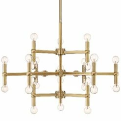 Possini Euro Marya 32" Wide Satin Brass 24-Light Chandelier -Lighting Sales Shop possini euro marya 32 inch wide satin brass 24 light chandelier 15a84
