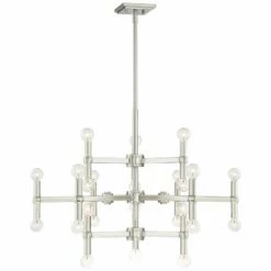 Possini Euro Marya 32"W Brushed Nickel 24-Light Chandelier -Lighting Sales Shop possini euro marya 32 inchw brushed nickel 24 light chandelier 40w52views3