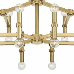 Possini Euro Marya 41 1/2"W Satin Brass 48-Light Chandelier -Lighting Sales Shop possini euro marya 41 and one half inchw satin brass 48 light chandelier 657n1views2