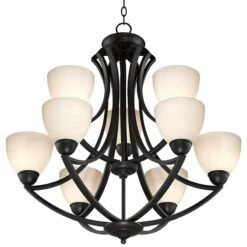 Possini Euro Milbury 30" Wide Dark Bronze 9-Light Chandelier -Lighting Sales Shop possini euro milbury 30 inch wide dark bronze 9 light chandelier t6755views3