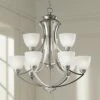Possini Euro Milbury 30" Wide Satin Nickel 9-Light Chandelier