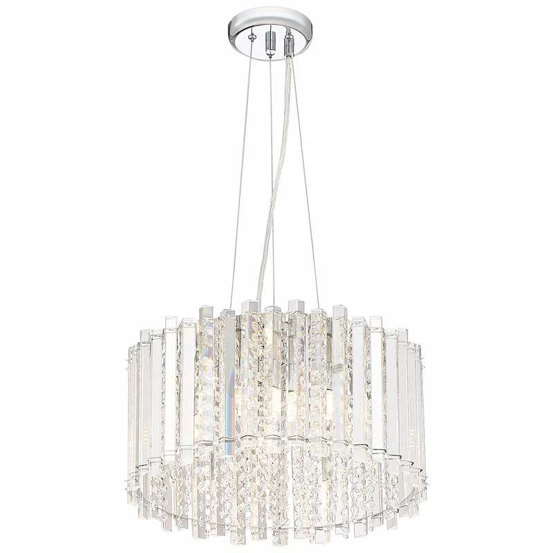 Possini Euro Mirabell 16" Wide Crystal LED Modern Drum Pendant 8 Possini Euro Mirabell 16" Wide Crystal LED Modern Drum Pendant - Image 6