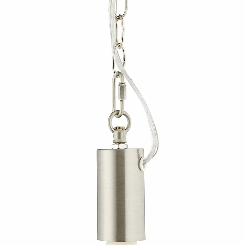 Possini Euro Nickel Plug-In Hanging Swag Chandelier With Edison LED Bulb 5 Possini Euro Nickel Plug-In Hanging Swag Chandelier With Edison LED Bulb - Image 3