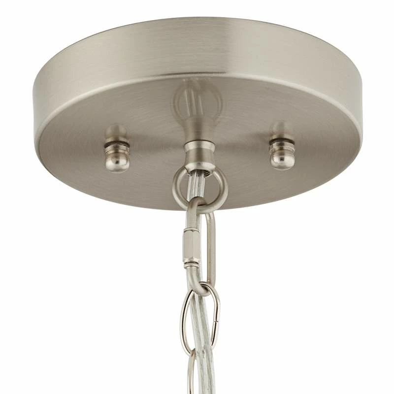 Possini Euro Nickel Plug-In Hanging Swag Chandelier With Edison LED Bulb 6 Possini Euro Nickel Plug-In Hanging Swag Chandelier With Edison LED Bulb - Image 4
