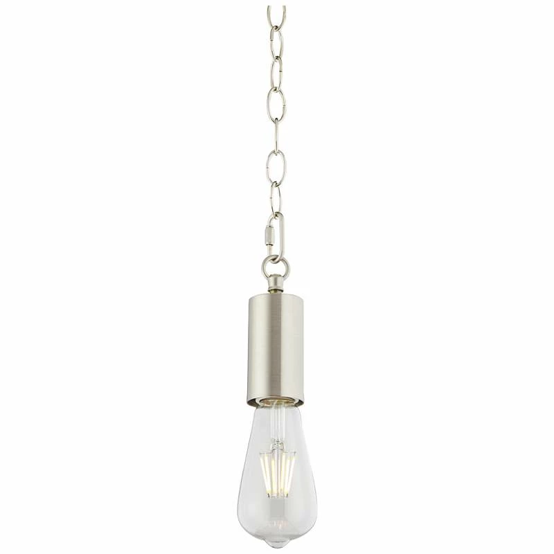 Possini Euro Nickel Plug-In Hanging Swag Chandelier With Edison LED Bulb 9 Possini Euro Nickel Plug-In Hanging Swag Chandelier With Edison LED Bulb - Image 7