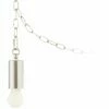 Possini Euro Nickel Plug-In Swag Chandelier With Frosted A15 LED Bulb -Lighting Sales Shop possini euro nickel plug in swag chandelier with frosted a15 led bulb 85a19