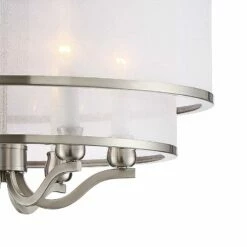 Possini Euro Nor 23" Wide 6-Light Brushed Nickel Drum Shade Pendant -Lighting Sales Shop possini euro nor 23 inch wide 6 light brushed nickel drum shade pendant 23m77views1