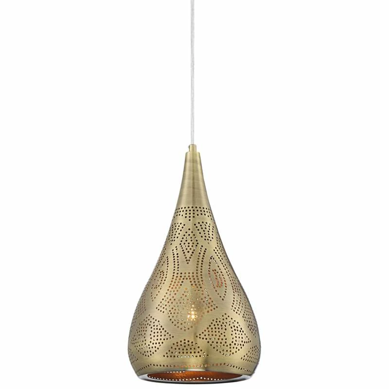 Possini Euro Safi 9" Wide Antique Brass Moroccan Mini Pendant Light 4 Possini Euro Safi 9" Wide Antique Brass Moroccan Mini Pendant Light - Image 2