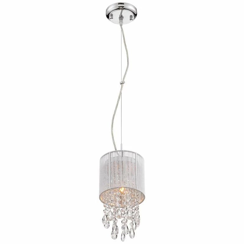 Possini Euro Silver Line 6"W Chrome And Crystal Mini Pendant 7 Possini Euro Silver Line 6"W Chrome And Crystal Mini Pendant - Image 5