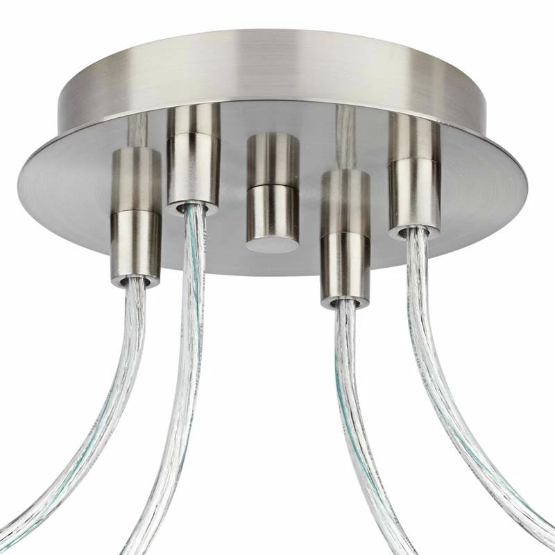Possini Euro Silver Line Brushed Nickel 4-Light Swag Pendant 4 Possini Euro Silver Line Brushed Nickel 4-Light Swag Pendant - Image 2