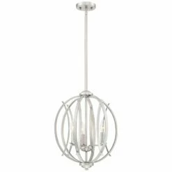 Possini Euro Spherical 16" Wide Brushed Nickel 3-Light Globe Pendant -Lighting Sales Shop possini euro spherical 16 inch wide brushed nickel 3 light globe pendant 45h88views4