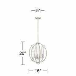 Possini Euro Spherical 16" Wide Brushed Nickel 3-Light Globe Pendant -Lighting Sales Shop possini euro spherical 16 inch wide brushed nickel 3 light globe pendant 45h88views5