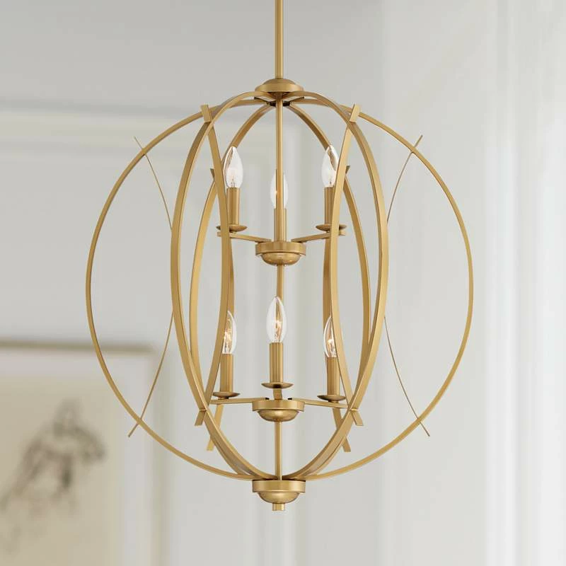Possini Euro Spherical 24" Wide Gold 6-Light Orb Pendant 3 Possini Euro Spherical 24" Wide Gold 6-Light Orb Pendant