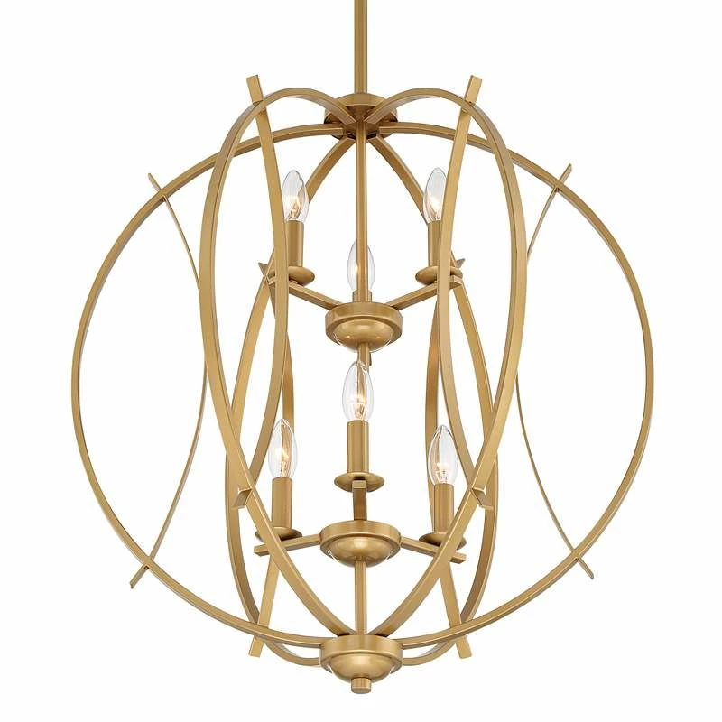 Possini Euro Spherical 24" Wide Gold 6-Light Orb Pendant 7 Possini Euro Spherical 24" Wide Gold 6-Light Orb Pendant - Image 5
