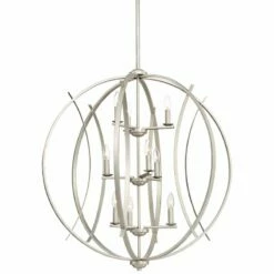 Possini Euro Spherical 32 3/4"W Brushed Nickel 9-Light Pendant -Lighting Sales Shop possini euro spherical 32 and three quarter inchw brushed nickel 9 light pendant 45n01