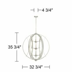 Possini Euro Spherical 32 3/4"W Brushed Nickel 9-Light Pendant -Lighting Sales Shop possini euro spherical 32 and three quarter inchw brushed nickel 9 light pendant 45n01views5