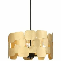 Possini Euro Stella 15" Wide Soft Gold Leaf Modern Pendant Light -Lighting Sales Shop possini euro stella 15 inch wide soft gold leaf modern pendant light 96y23