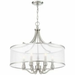 Possini Euro Sydney 25" Wide Brushed Nickel 6-Light Pendant -Lighting Sales Shop possini euro sydney 25 inch wide brushed nickel 6 light pendant 45c37views4