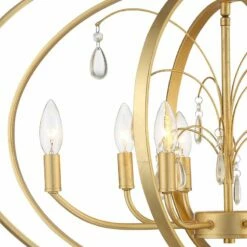 Possini Euro Tiller 32" Wide Gold Leaf 8-Light Foyer Pendant -Lighting Sales Shop possini euro tiller 32 inch wide gold leaf 8 light foyer pendant 331c1views1