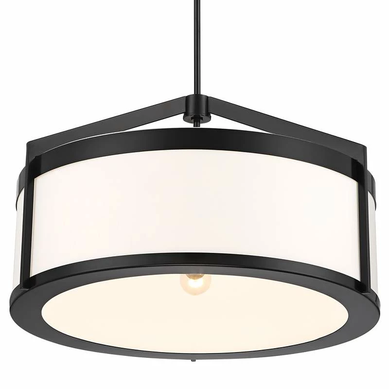 Possini Euro Vasini 26 3/4"W Gloss Black Drum Pendant Light 6 Possini Euro Vasini 26 3/4"W Gloss Black Drum Pendant Light - Image 4