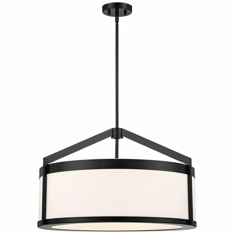Possini Euro Vasini 26 3/4"W Gloss Black Drum Pendant Light 7 Possini Euro Vasini 26 3/4"W Gloss Black Drum Pendant Light - Image 5