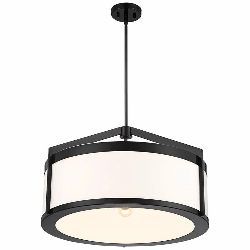 Possini Euro Vasini 26 3/4"W Gloss Black Drum Pendant Light 8 Possini Euro Vasini 26 3/4"W Gloss Black Drum Pendant Light - Image 6