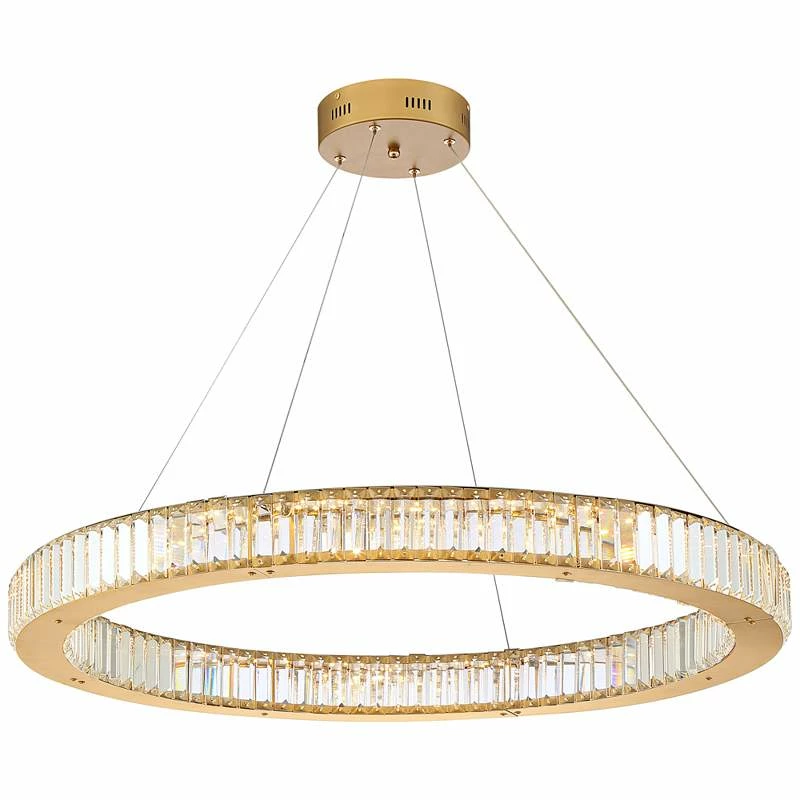 Possini Euro Vesta 35 1/2" Wide Gold Crystal LED Pendant Chandelier 4 Possini Euro Vesta 35 1/2" Wide Gold Crystal LED Pendant Chandelier - Image 2
