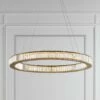 Possini Euro Vesta 35 1/2" Wide Gold Crystal LED Pendant Chandelier