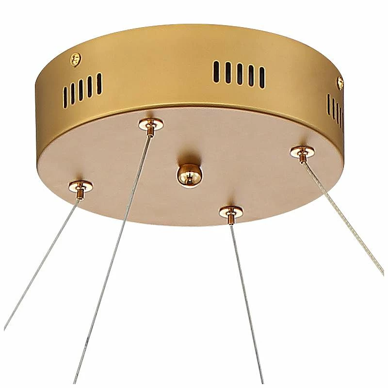 Possini Euro Vesta 35 1/2" Wide Gold Crystal LED Pendant Chandelier 6 Possini Euro Vesta 35 1/2" Wide Gold Crystal LED Pendant Chandelier - Image 4