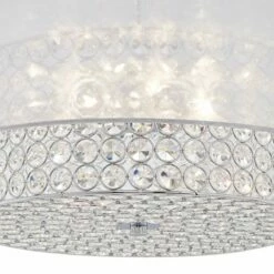 Possini Euro Viviette 20" Wide Chrome And Modern Crystal Pendant Light -Lighting Sales Shop possini euro viviette 20 inch wide chrome and modern crystal pendant light 8g479views1