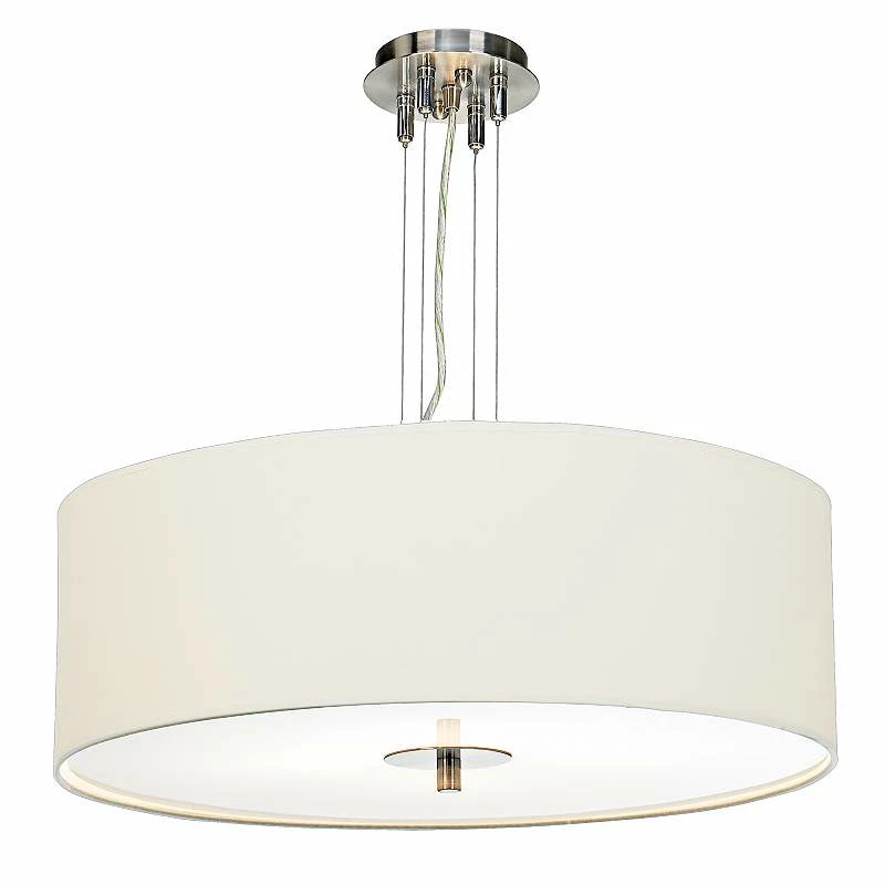 Possini Euro White Four Light 24" Wide Pendant Chandelier 4 Possini Euro White Four Light 24" Wide Pendant Chandelier - Image 2