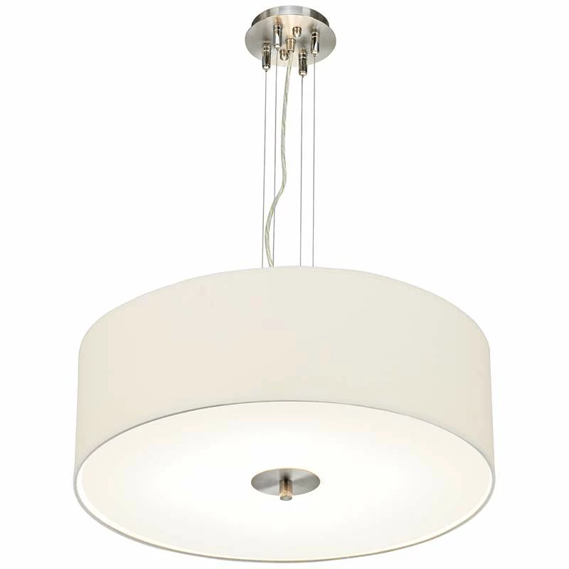 Possini Euro White Four Light 24" Wide Pendant Chandelier 7 Possini Euro White Four Light 24" Wide Pendant Chandelier - Image 5