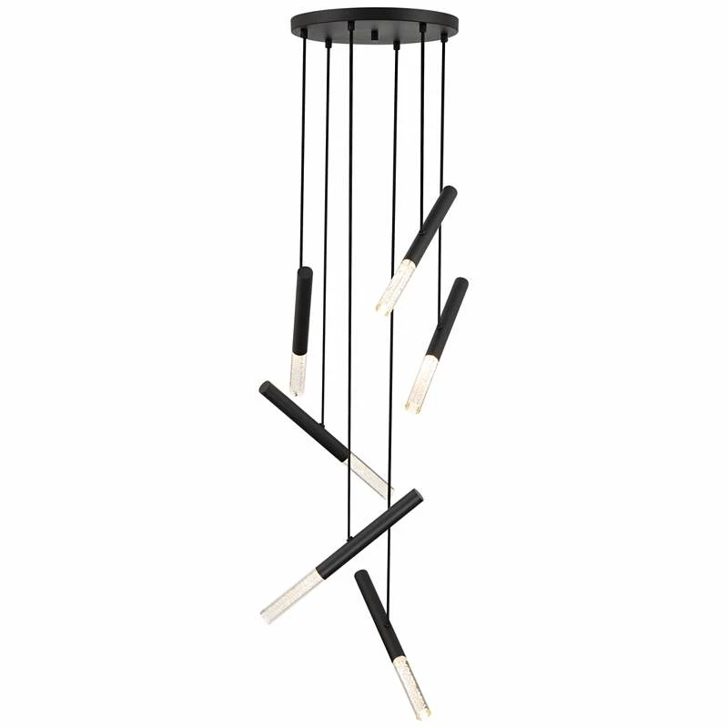 Possini Medley 18" Wide Black And Crystal Multi-Light LED Pendant 8 Possini Medley 18" Wide Black And Crystal Multi-Light LED Pendant - Image 6