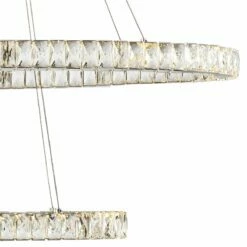 Possini Wainwright 48" Wide Crystal Double-Ring Dimmable LED Pendant -Lighting Sales Shop possini wainwright 48 inch wide crystal double ring dimmable led pendant 66g07views1